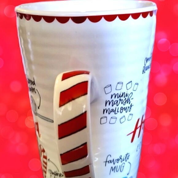 CHRISTMAS PIER 1 *HOT COCOA ESSENTIALS*  MUG Tall 16 OZ  SET OF 2 VINTAGE - Picture 5 of 11